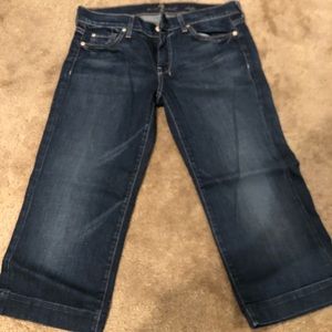 NWT 7 for all mankind cropped dojo jeans- made in USA